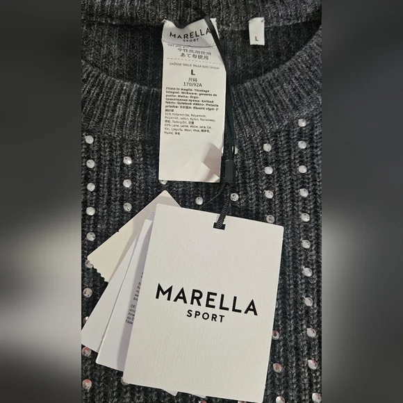 Marella Molo Rhinestone Embalish Sweater NWT - Picture 10 of 12
